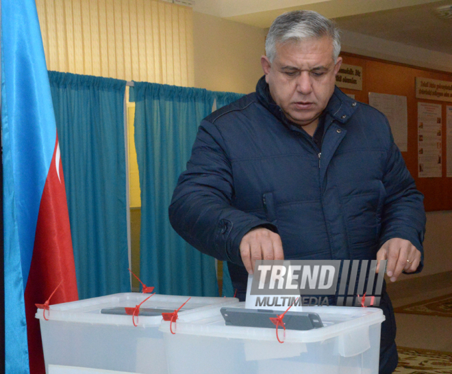 Azerbaijani parliamentary election kicks off. Baku, Azerbaijan, Nov.01, 2015